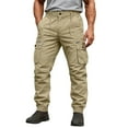 thumbnail image 2 of Lopecy-Sta Mens Cargo Joggers Slim Fit Flex Work Pants with Belt Loops Elastic Waist Zipper Pockets Drawstring Waist, 2 of 3