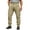 Khaki, variant on Lopecy-Sta Mens Cargo Joggers Slim Fit Flex Work Pants with Belt Loops Elastic Waist Zipper Pockets Drawstring Waist