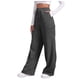 thumbnail image 1 of Pantalones de chándal anchos con forro polar para mujer - Pantalones de yoga de cintura alta con bolsillos - Poliéster - Tallas S-XXXL, 1 of 8