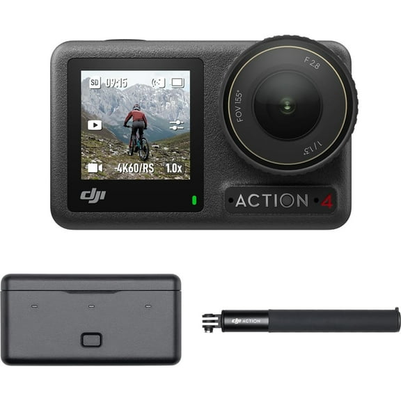 Open Box DJI Osmo Action 4 Adventure Combo 4K Waterproof Action Camera
