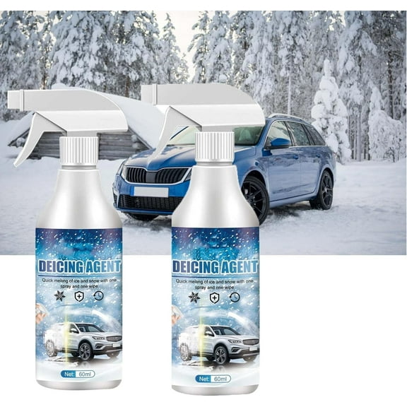 YiFudd Windshield Deicing Spray, Instantly Melts Ice & Winter Frost for Car Windshields, Snow Melting Spray, Snow Melting Defrost Liquid for Car Window Cleaner,