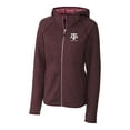 thumbnail image 2 of Women's Cutter & Buck  Heather Maroon Texas A&M Aggies Alumni Mainsail Sweater-Knit Full-Zip Hoodie, 2 of 3