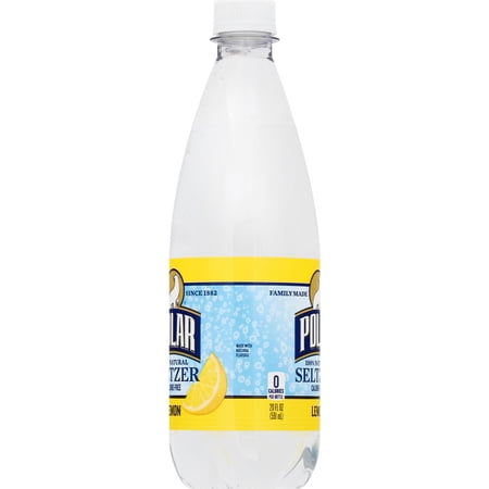 POLAR BEVERAGES POLAR ZERO CALORIE LEMON SPARKLING SELTZER WATER, 20 FL OZ, BOTTLE