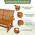 thumbnail image 5 of Fortune Candy Outdoor Wood Glider with High Roll Back and Cup Holders, Heavy Duty 800 lbs, 5 of 8