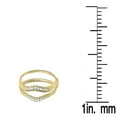thumbnail image 3 of 0.12 Carat (ctw) 14K Gold White Diamond Anniversary Enhancer Guard Wedding Band, 3 of 4