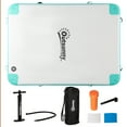 thumbnail image 1 of Outsunny 8' x 6' Water Inflatable Floating Dock with Air Pump, Blue&Green, 1 of 10