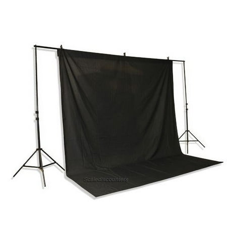 Photograpy Photo Studio Video Background Backdrop 10 x 12 Ft Black Muslin Backdrop