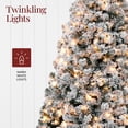 thumbnail image 4 of Best Choice Products 6ft Pre-Lit Holiday Christmas Pine Tree w/ Snow Flocked Branches, 250 Warm White Lights, 4 of 9