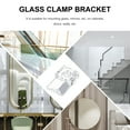 thumbnail image 2 of 50pcs Mirror Clip Glass Support Clamp Bracket Glass Panel Retaining Clip, 2 of 5