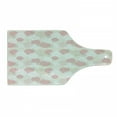 thumbnail image 1 of Pastel Cutting Board, Soft Toned Spring Floral Motif with Peony Blossoms Petals Natural Image, Tempered Glass Cutting and Serving Board, Wine Bottle Shape, Brown Pale Pink White, by Ambesonne, 1 of 1