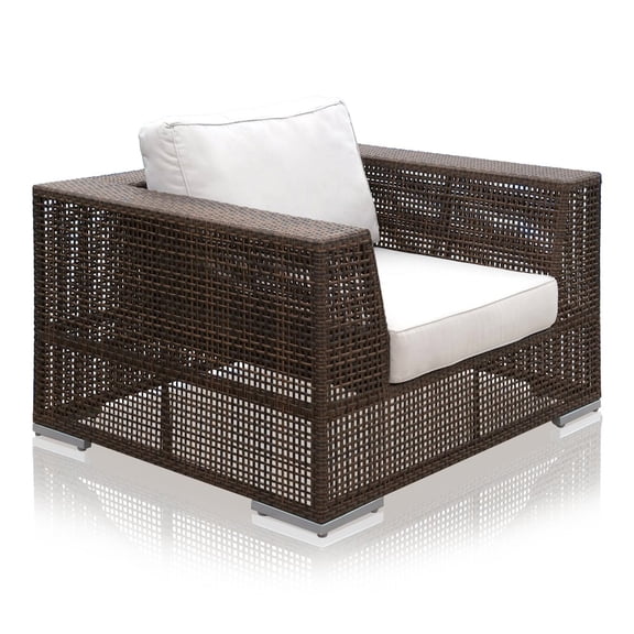 Hospitality Rattan Patio Soho Lounge Chair with Cushion