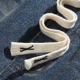thumbnail image 6 of Summer Mens Solid Denim Shorts Casual Straight Leg Loose Fit Drawstring Knee Length Breathable Blue XXXXXL, 6 of 7