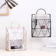 thumbnail image 2 of CIMAXIC Magazine Holder Hanging Wall-mounted Newspaper Book File Organizer Basket Iron Shelf Storage Container Display Stand (Golden),10.04"X3.94"X14.96", 2 of 4