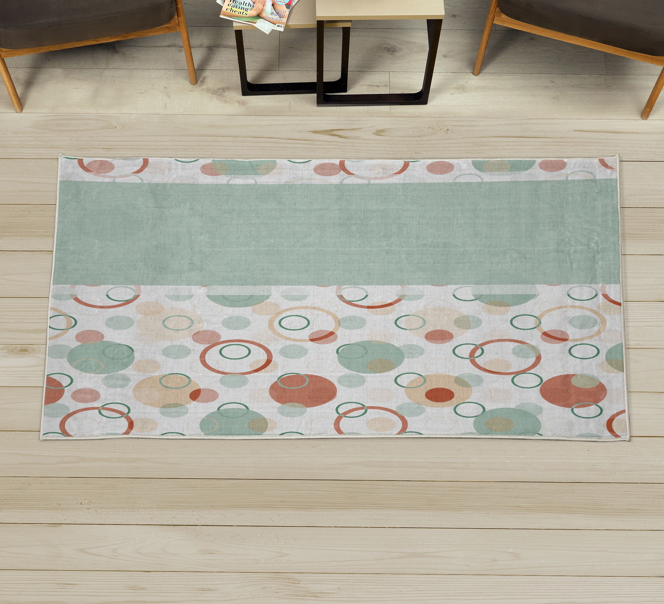 Abstract Decorative Rug, Circular Shaped Round Interlace Forms ...