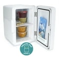 Personal Chiller LED Lighted Mini Fridge with Mirror Door Refrigerator