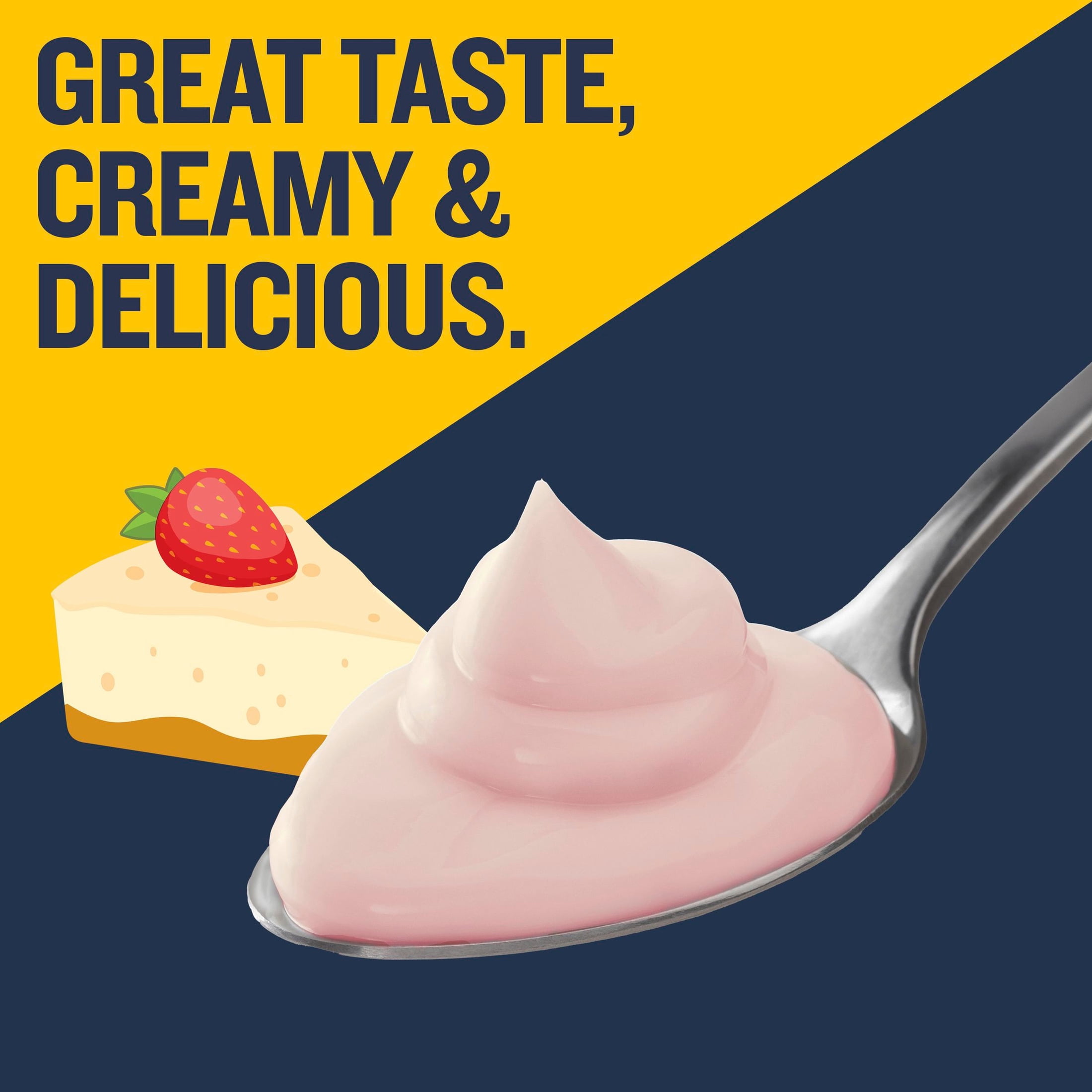 Ratio Protein Yogurt Cultured Dairy Snack, Strawberry Cheesecake, 25g Protein, 5.3 oz