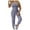 Grey, variant on Hontri Women's Casual Dress, Women's Fashion Adjustable Back Strap Pants Solid Color Pocket Design Jumpsuit Grey M