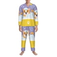 thumbnail image 3 of Fotbe Corgi Washing in Bathtub Pijama de Hombre con Estampado de Manga Larga, Conjunto de 2 Piezas, Ropa de Dormir Suave y Cómoda con Bolsillos-X-Large, 3 of 7