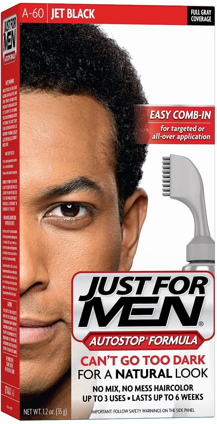 JUST FOR MEN AutoStop Foolproof Haircolor, Jet Black A-60 1 ea (Pack of 2)