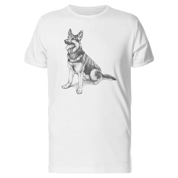 German Shepherd Sketch Tee Men's -Image by Shutterstock