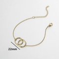 thumbnail image 4 of Galvanoplastia Geométrica Ronda Doble Anillo Pulsera Estilo Femenino Moda Joyería de mano, 4 of 5