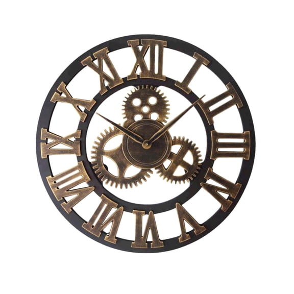 Spatiy Modern Wall Clock Silent Non- Ticking Wall Hanging Clock Decorative Operated Wall Clocks for Living Room Office School without 34cm* 34cm* 4cm