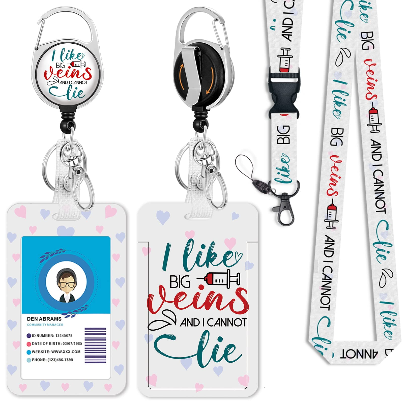 Id Badge Holder With Lanyard And Retractable Badge Reel, 41% OFF