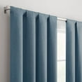 thumbnail image 3 of Eclipse Cannes Magnitech 100% Blackout Curtain, Rod Pocket Window Curtain Panel, Seamless Magnetic Closure, 84 in long x 40 in wide, (1 Panel), Denim Blue, 3 of 13