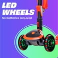 thumbnail image 3 of Skidee Kick Scooters for Kids, Adjustable Height, Foldable, LED Lights, Rear Brake, Ages 2-12, Orange, 3 of 7
