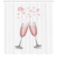 thumbnail image 3 of Ambesonne Champagne Shower Curtain, Glasses with Blush Drink, 69"Wx75"L, Blush and Pale Grey, 3 of 3