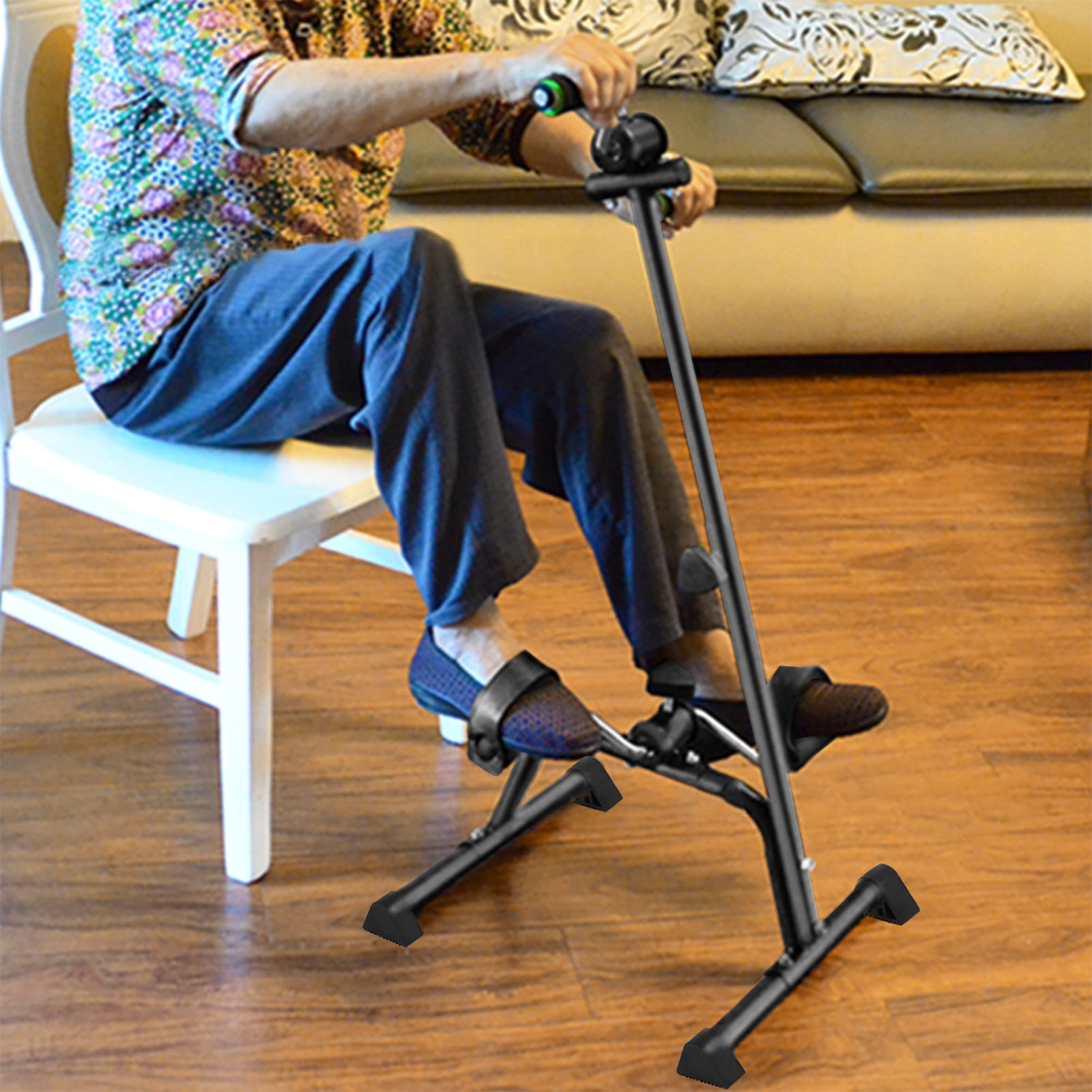 Dapmiu Portable Pedal Exerciser for Seniors, Adjustable Arm & Leg Rehabilitation Bike for Physical Therapy at Home, Compact Seated Exercise Equipment for Joint Mobility & Blood Circulation