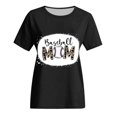 thumbnail image 4 of Mujeres Casual Béisbol Mamá Tie-dyed Impreso Manga corta Cuello redondo Pullover Blusa Camiseta Tops OAVQHLG3B Store lin121212, 4 of 5