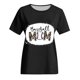 thumbnail image 4 of Mujeres Casual Béisbol Mamá Tie-dyed Impreso Manga corta Cuello redondo Pullover Blusa Camiseta Tops OAVQHLG3B Store lin121212, 4 of 5