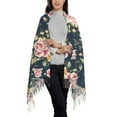 thumbnail image 3 of Junzan Lightweight Women'S Fashion Vintage Floral Printed Winter Fall Warm Scarves Scarf Shawl, 3 of 9