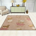 thumbnail image 3 of Area Rug Indoor 80"x58"in Non-Slip Wear Resistant Floor Mats Soft Large Carpets for Living Room Bedroom Home Decor Cute Light Pink Bear, 3 of 7
