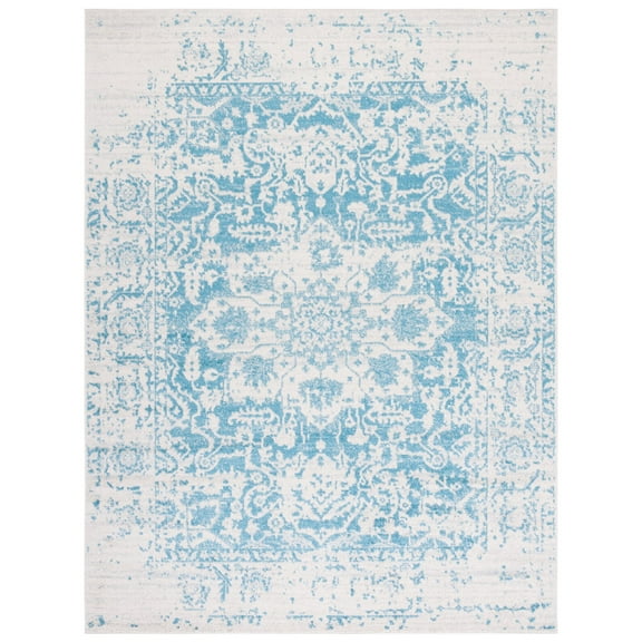 SAFAVIEH Madison Katina Traditional Area Rug, Teal/Ivory, 8' x 10'