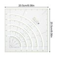 thumbnail image 2 of HLONK Ruler Quilting Ruler Sewing Fabric Squarepatchwork Templates Circle Acrylic Templates Cut Set Rulers Transparent, 2 of 6