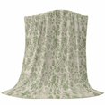 thumbnail image 6 of Sage Green Flowers Blanket Soft Cozy Warm Throw Blanket for Couch, Plush Fuzzy Flannel Fleece Blankets for Sofa, Rustic Pastoral Botanical Floral Leaf Bed Blankets Lightweight Gifts for Men, 40"x50", 6 of 9