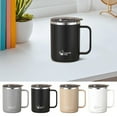 thumbnail image 1 of Taza de doble pared de acero inoxidable – Vaso de vaso aislante | Tapa impermeable, mango reutilizable, recorrido | 304 Construcción en acero | 500ml | Uso de bebidas calientes y frías, 1 of 7