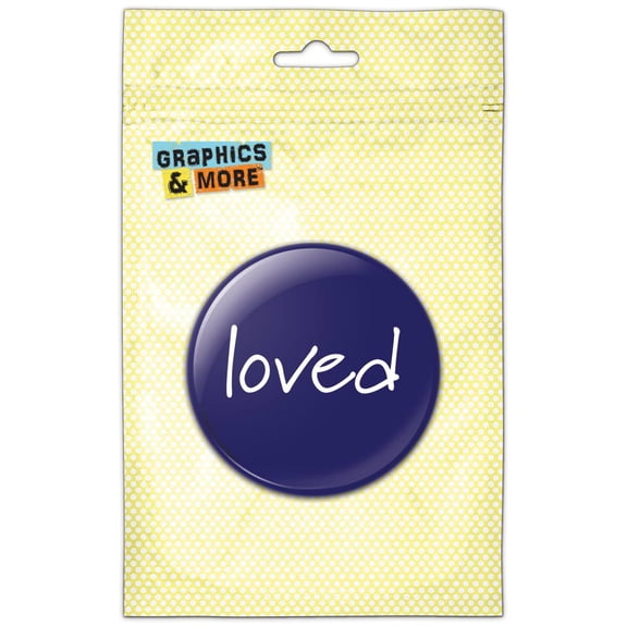 Loved Navy Pinback Button Pin Badge