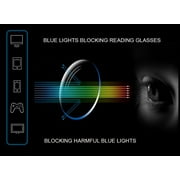 Progressive Multifocal Reading Glasses Blue Light Blocking for Men,No Line Trifocal Readers, Half Rim Metal Frame, TR90 Temple, Reading Glasses + 1.00