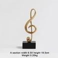 thumbnail image 2 of Musical Sculptures Music Note Figurine Statue Decorative Ornaments Art Decor for Living Room Bedroom TV Cabinet Gift (Gold), 2 of 7