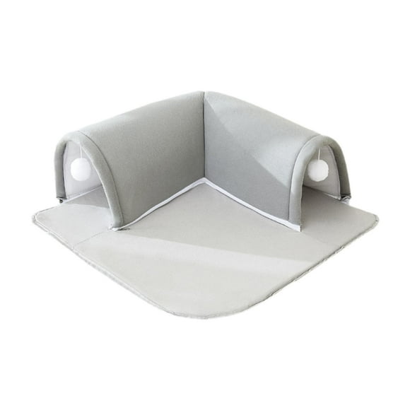 Cama túnel para gatos, túnel para mascotas, portátil, lavable, cómodo tubo para gatos de interior con bola para gato, gatito, relajación, ejercicio de Gris M