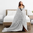 thumbnail image 5 of Kll Fleece Blanket Plush Throw Blanket Silver Glitter,Soft Fuzzy Cozy Flannel Blanket For Couch Sofa Bed.(40"X30"), 5 of 9