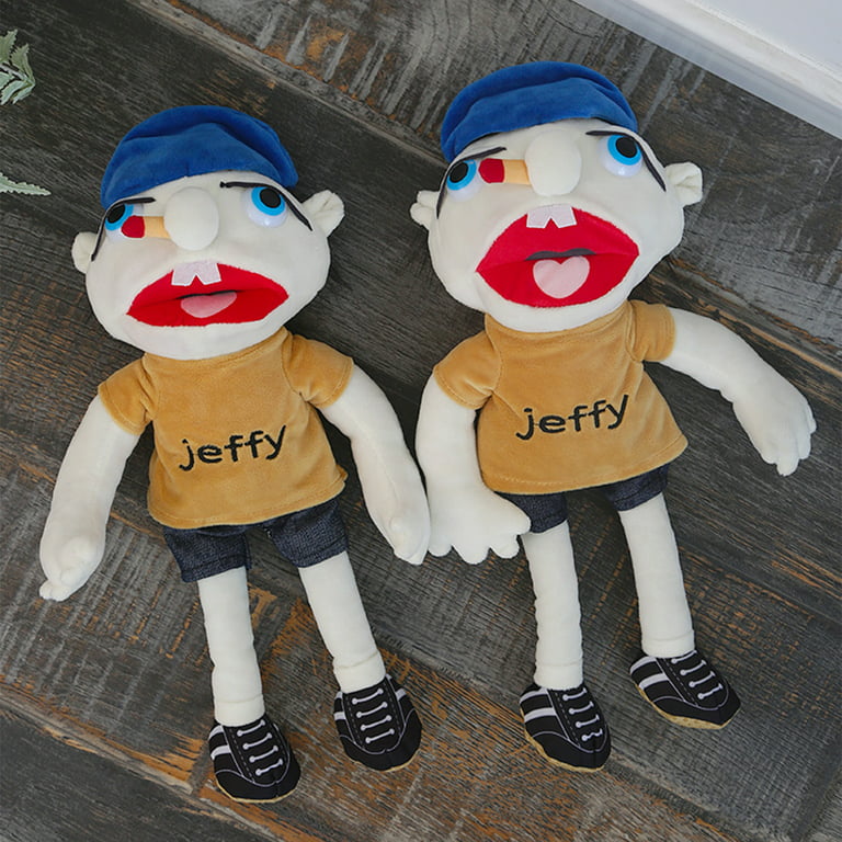 Jeffy Plush 17 Inches Movable Mouth Hand Puppet Plush Doll Cute and Funny  Puppet Toys Soft Stuffed Animal for drea1ph