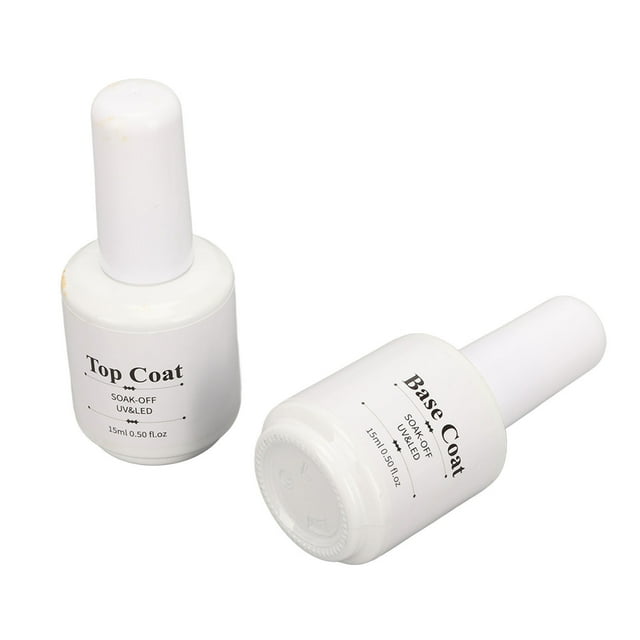 Juego De Esmalte De Gel UV, Juego De Capa Superior Para Base De Uñas Resistente Al Desgaste, Saludable, Duradero, Súper Brillante Para Salón De Uñas