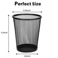 thumbnail image 2 of Deally Mesh Pencil Holder Metal Pen Cup Black for Desk 6 Packs, 2 of 7