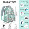 thumbnail image 6 of Bichon Dog Blue Florals Backpack for School,Cute School Bag,Schoolbag with Adjustable Shoulder Straps & Padded Back,15.3"x11"x6.7", 6 of 6