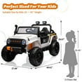 thumbnail image 6 of Telyswee Ride on Car for Kids with Parent Remote Control, 24V 4WD Battery Powered Electric Car, 2 Seater Ride On Truck, Kids Electric Vehicle, Suspension, LED Lights, 6 of 8