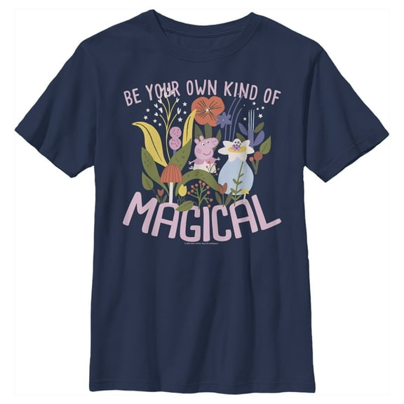 Boy's Peppa Pig Be Your Own Kind of Magical Forest Graphic T-Shirt